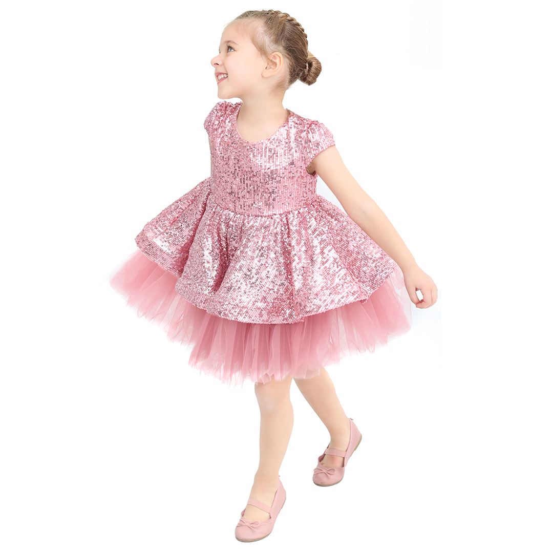 Girls Tulle Dress 2 years to 5 years Pink Colour Birthday Party Dress